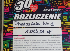 30 Finał WOŚP w Przedszkolu nr 1 w Łęczycy