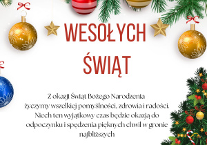 Kartka z życzeniami świątecznymi